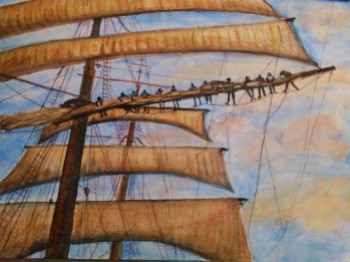 Reefing the sails by Andrea Connolly
